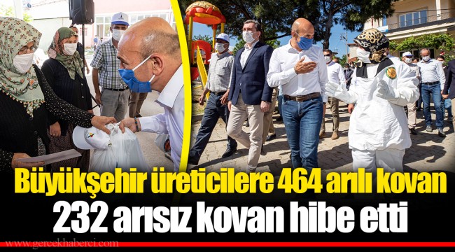 Büyükşehir üreticilere 464 arılı kovan 232 arısız kovan hibe etti