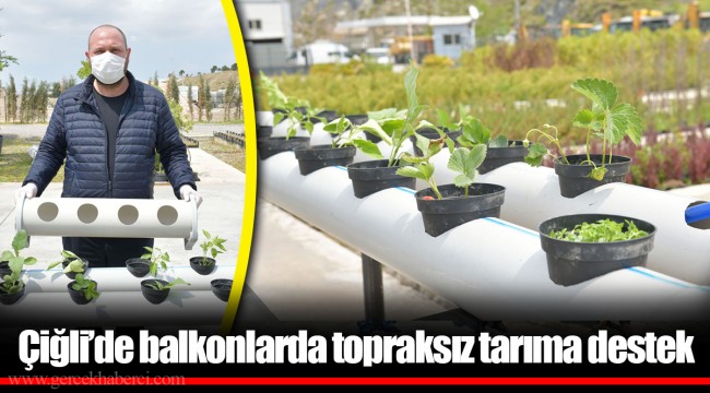 Çiğli’de balkonlarda topraksız tarıma destek