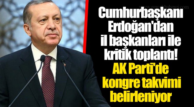 Cumhurbaşkanı Erdoğan'dan il başkanları ile kritik toplantı! AK Parti'de kongre takvimi belirleniyor