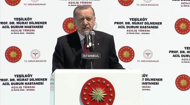 Cumhurbaşkanı Erdoğan: Salgın döneminde hizmete sunduğumuz acil durum hastaneleri örnek alınacak bir model