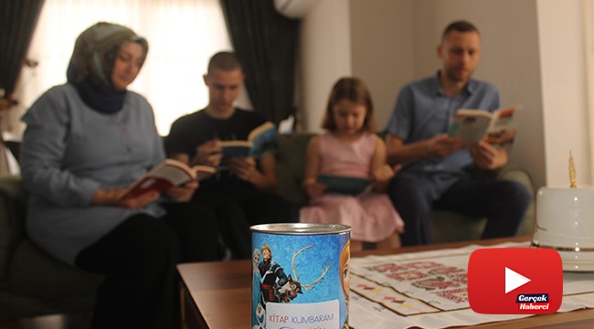 Evlerinde okudukları her bir kitap için AFAD’a para bağışlıyorlar