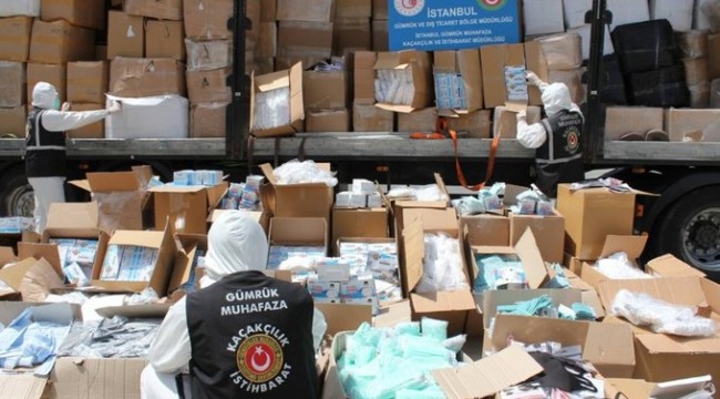 İstanbul’da çok sayıda tıbbi koruyucu malzeme ele geçirildi
