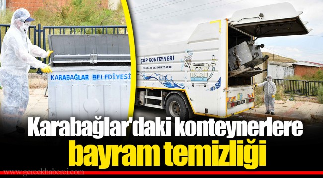 Karabağlar'daki konteynerlere bayram temizliği