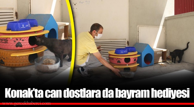 Konak’ta can dostlara da bayram hediyesi