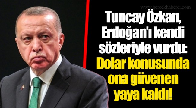 Tuncay Özkan, Erdoğan’ı kendi sözleriyle vurdu: Dolar konusunda ona güvenen yaya kaldı!