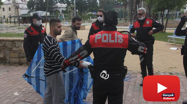 Uçurtma yasağını delenler drone ile belirlenip yakalandı