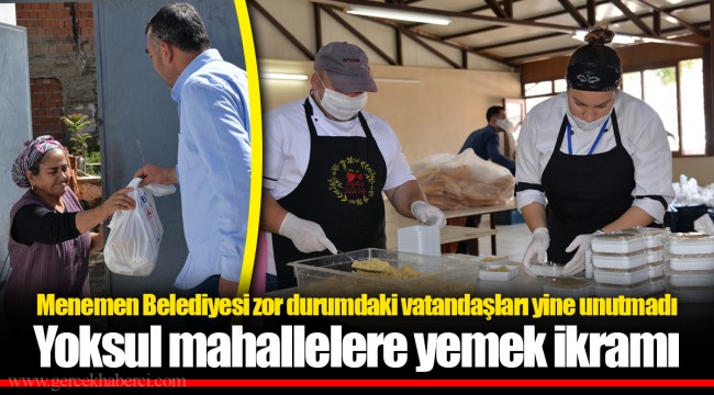 Yoksul mahallelere yemek ikramı