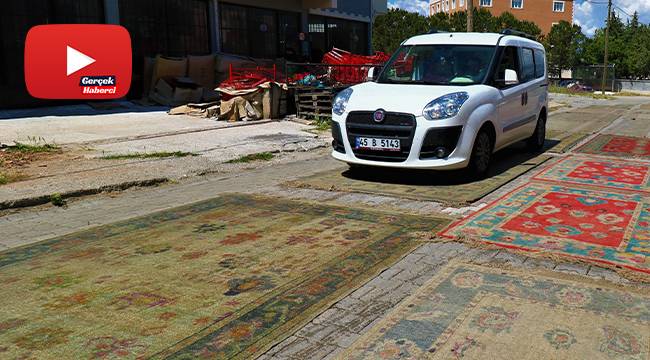 Araçların günlerce üzerinden geçtiği halılar değerine değer katıyor