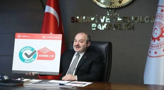 Bakan Varank, "COVID-19 Güvenli Üretim Belgesi” logosunu tanıttı