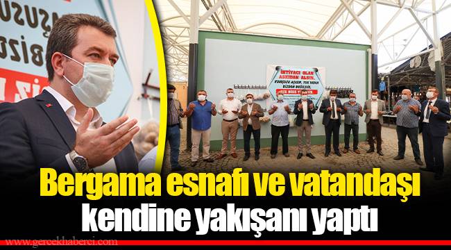 Bergama esnafı ve vatandaşı kendine yakışanı yaptı