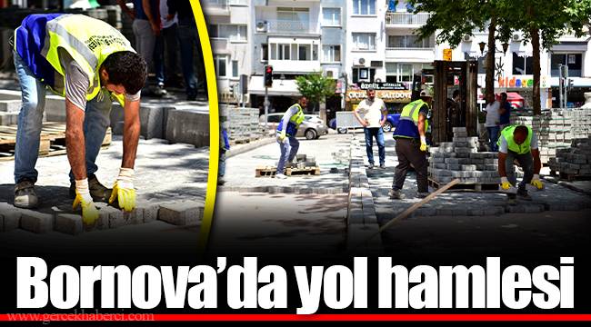 Bornova’da yol hamlesi