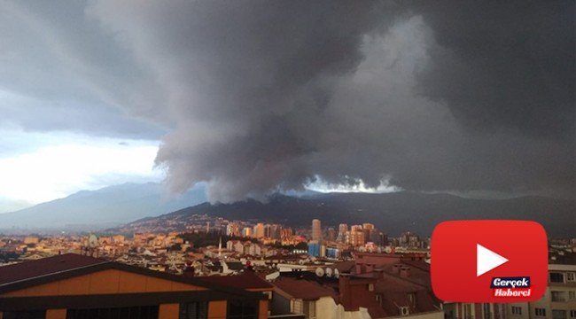 Bursa'da ilginç görüntü...Görenler hortum zannetti