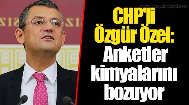 CHP'li Özgür Özel: Anketler kimyalarını bozuyor