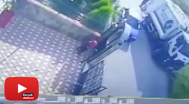 Çöp kamyonu anne kızı böyle ezdi