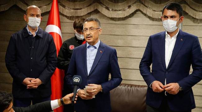 Cumhurbaşkanı Yardımcısı Oktay: 90 ekiple hasar tespit çalışmalarımız başladı