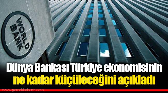 Dünya Bankası Türkiye ekonomisinin ne kadar küçüleceğini açıkladı