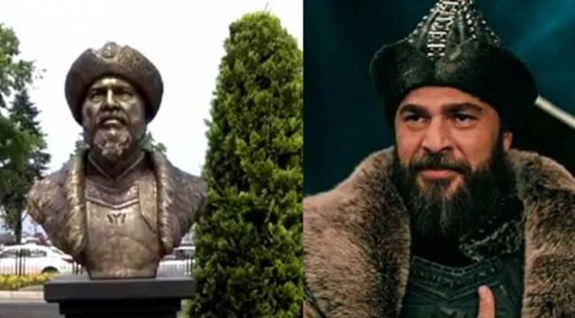 Ertuğrul Gazi büstü Düzyatan’a benzetildi, iki kişi görevden alındı