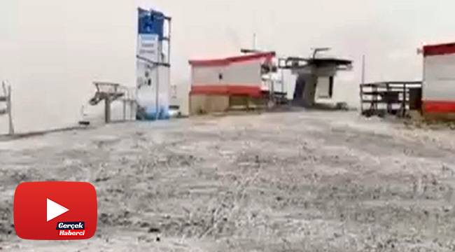 Haziran ayında Erciyes'e kar yağdı