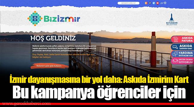 İzmir dayanışmasına bir yol daha: Askıda İzmirim Kart