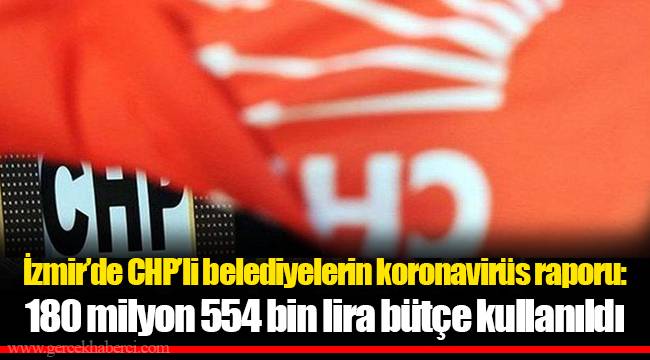 İzmir'de CHP'li belediyelerin koronavirüs raporu: 180 milyon 554 bin lira bütçe kullanıldı