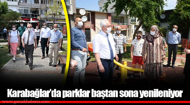 Karabağlar’da parklar baştan sona yenileniyor