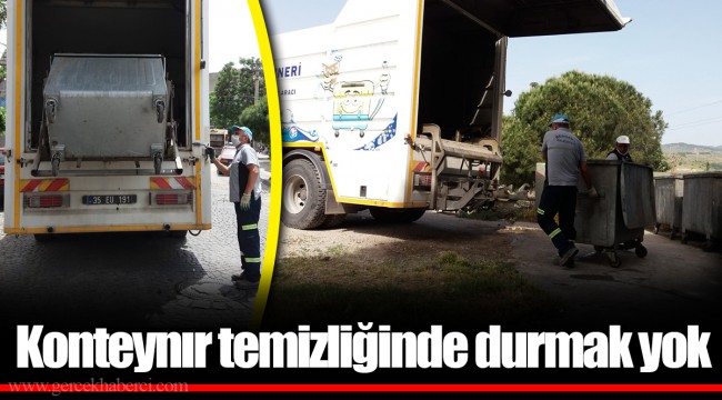Konteynır temizliğinde durmak yok