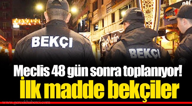 Meclis 48 gün sonra toplanıyor! İlk madde bekçiler