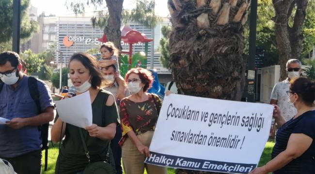 ÖSYM önünde sınav Protestosu: Asıl Virüs AKP İktidarıdır!