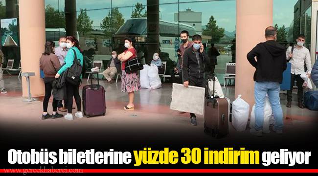 Otobüs biletlerine yüzde 30 indirim geliyor
