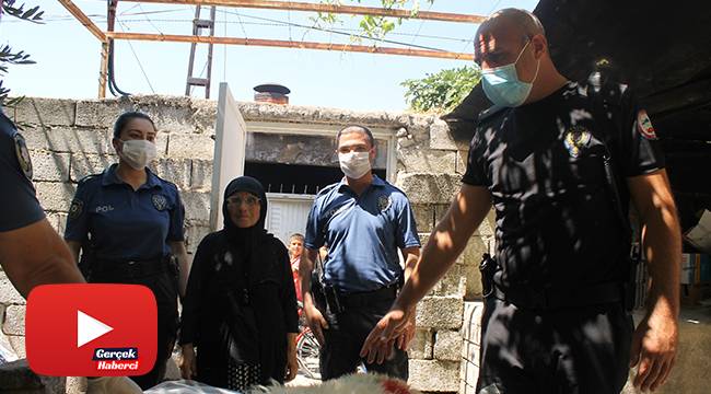 Reyhanlı polisi, Rahme Teyze'yi sevinçten ağlattı