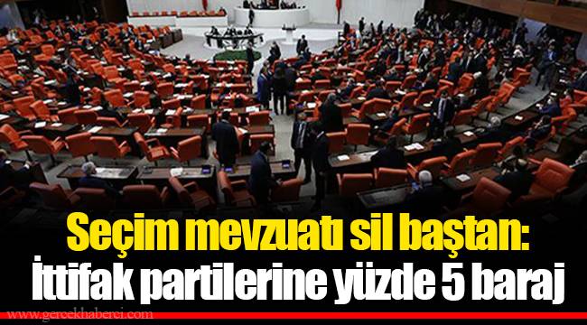 Seçim mevzuatı sil baştan: İttifak partilerine yüzde 5 baraj