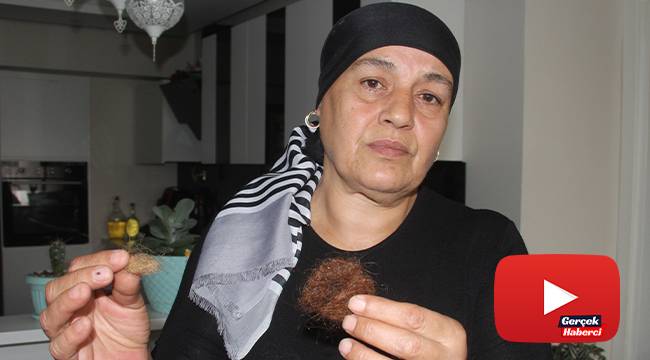 Şiddetin kanıtı kızının saçlarını gösterip ağladı