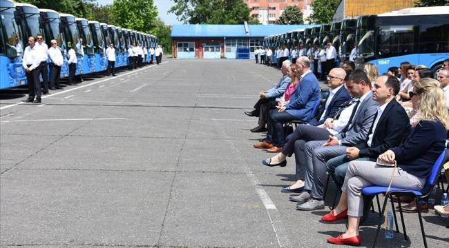 Sırbistan'da Türkiye'den satın alınan otobüsler hizmete başladı