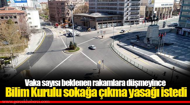 Vaka sayısı beklenen rakamlara düşmeyince Bilim Kurulu sokağa çıkma yasağı istedi