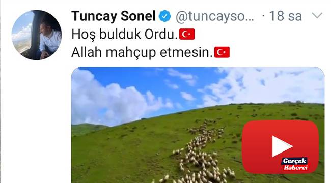 Vali Tuncay Sonel'in 'Ordu' paylaşımı büyük ilgi gördü