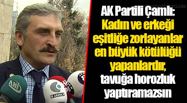 AK Partili Çamlı: Kadın ve erkeği eşitliğe zorlayanlar en büyük kötülüğü yapanlardır, tavuğa horozluk yaptıramazsın