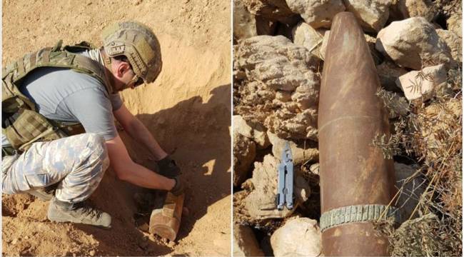 Barış Pınarı Harekatı bölgesinde top mühimmatı imha edildi