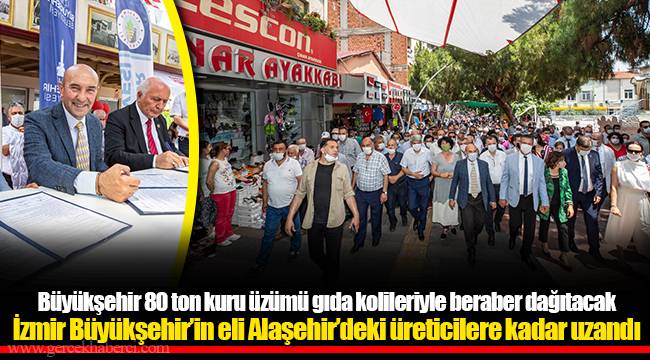 Büyükşehir 80 ton kuru üzümü gıda kolileriyle beraber dağıtacak