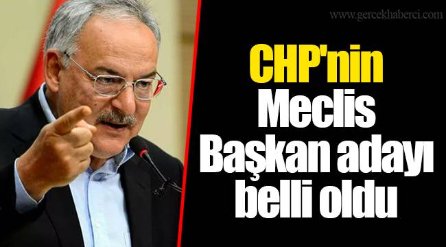 CHP'nin Meclis Başkan adayı belli oldu