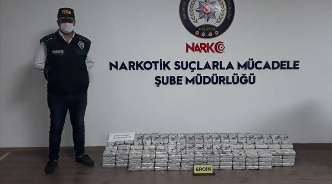 Malatya'da 195 kilogram eroin ele geçirildi