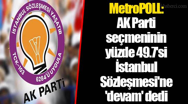 MetroPOLL: AK Parti seçmeninin yüzde 49.7'si İstanbul Sözleşmesi'ne 'devam' dedi