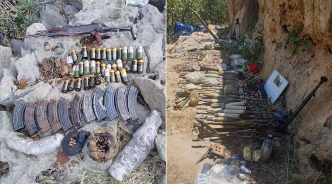 Pençe-Kaplan Operasyonu'nda PKK'ya ait çok sayıda silah ve mühimmat ele geçirildi