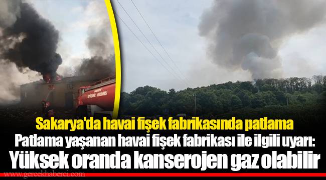 Sakarya'da havai fişek fabrikasında patlama
