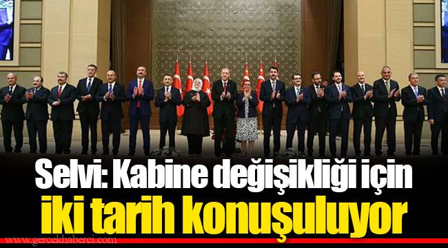 Selvi: Kabine değişikliği için iki tarih konuşuluyor