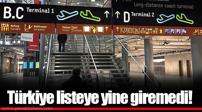 Türkiye listeye yine giremedi!