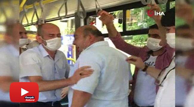 Yolcu ile otobüs şoförü arasında ‘yanıma kimse oturmasın' tartışması