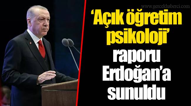 ‘Açık öğretim psikoloji’ raporu Erdoğan’a sunuldu
