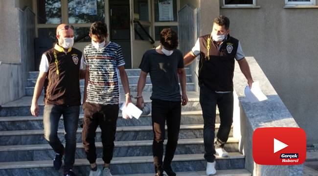 Akrobat hırsızlar önce kameraya sonra polise yakalandı