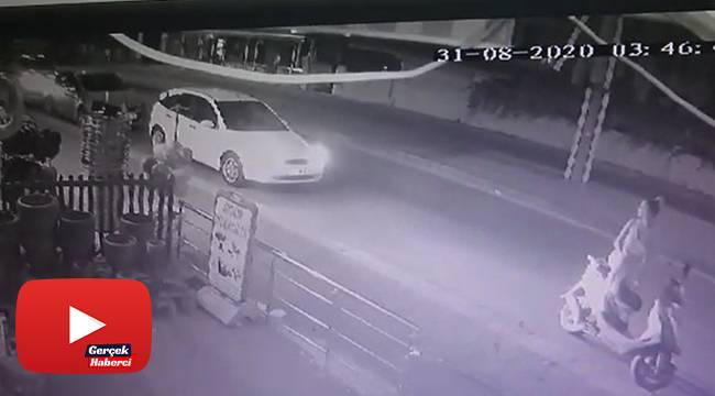 Alkollü sürücünün dehşet saçtığı anlar güvenlik kamerasında