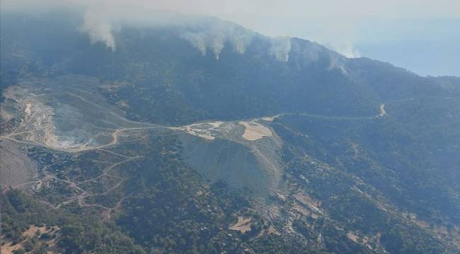Aydın'da başlayıp Muğla'ya kadar ulaşan orman yangınını söndürme çalışmaları sürüyor